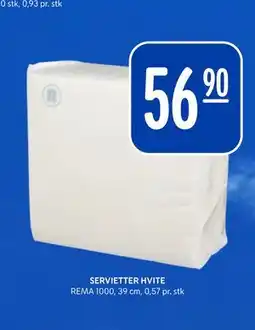 Rema 1000 SERVIETTER HVITE tilbud