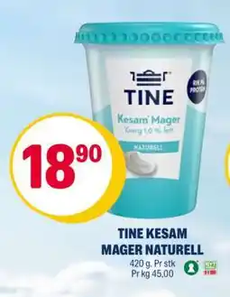 Coop Extra TINE KESAM MAGER NATURELL tilbud