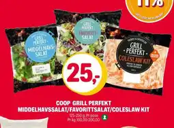 Coop Extra COOP GRILL PERFEKT MIDDELHAVSSALAT/FAVORITTSSALAT/COLESLAW KIT tilbud