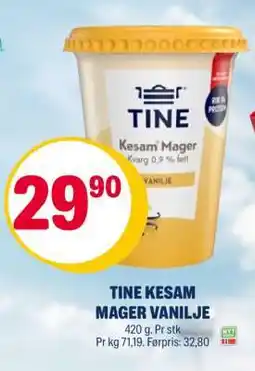 Coop Extra TINE KESAM MAGER VANILJE tilbud