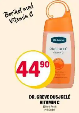 Coop Extra DR. GREVE DUSJGELÉ VITAMIN C tilbud