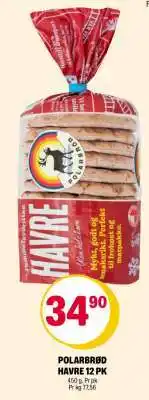 Coop Extra POLARBRØD HAVRE 12 PK tilbud