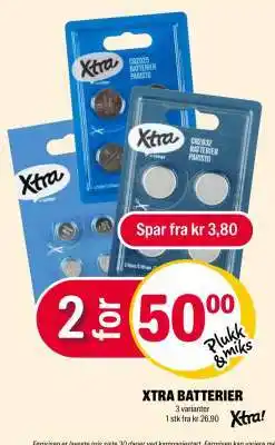 Coop Extra XTRA BATTERIER tilbud