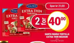 Coop Extra SANTA MARIA TORTILLA EXTRA THIN MEDIUM tilbud