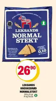 Coop Extra LEKSANDS KNEKKEBRØD NORMALSTEKT tilbud