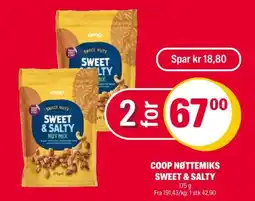Coop Extra COOP NØTTEMIKS SWEET & SALTY tilbud