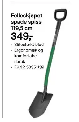 Felleskjøpet Felleskjøpet spade spiss 119,5 cm tilbud