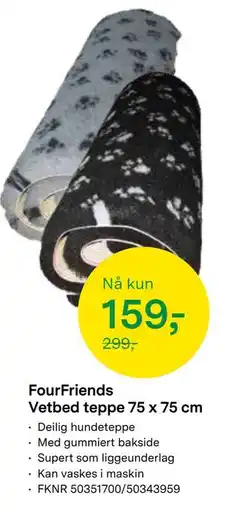 Felleskjøpet FourFriends Vetbed teppe 75 x 75 cm tilbud