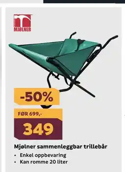 Megaflis Mjølner sammenleggbar trillebår tilbud