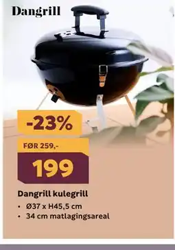Megaflis Dangrill kulegrill tilbud