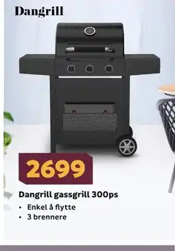 Megaflis Dangrill gassgrill 300ps tilbud