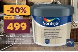 Megaflis Nordsjø Natural matt interiørbeis tilbud