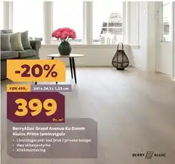 Megaflis BerryAlloc Grand Avenue Ku Damm Aluloc Prime laminatgulv tilbud
