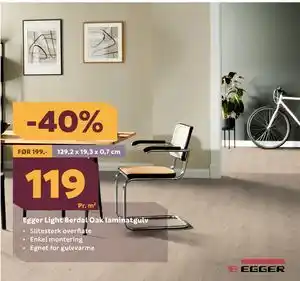 Megaflis Egger Light Berdal Oak laminatgulv tilbud