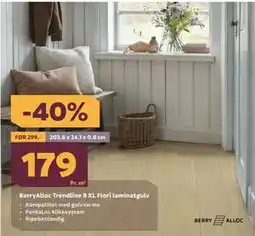 Megaflis BerryAlloc Trendline 8 XL Flori laminatgulv tilbud