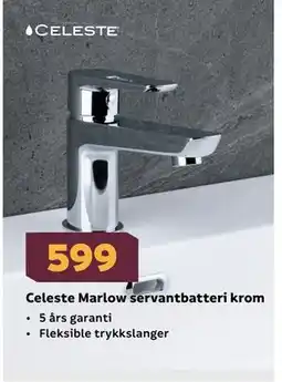 Megaflis Celeste Marlow servantbatteri krom tilbud