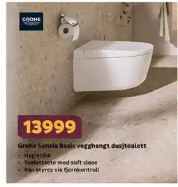 Megaflis Grohe Sensia Basic vegghengt dusjtoalett tilbud