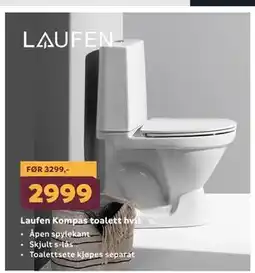 Megaflis Laufen Kompas toalett hvit tilbud