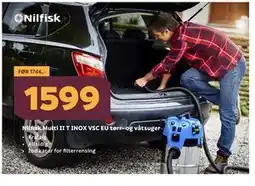 Megaflis Nilfisk Multi II T INOX VSC EU tørr- og våtsuger tilbud