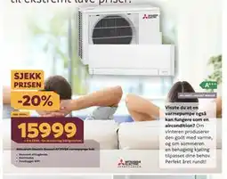 Megaflis Mitsubishi Electric Gussuri AY35VGK varmepumpe hvit tilbud