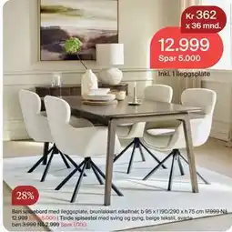 Møbelringen Bari spisebord tilbud