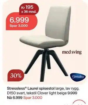 Møbelringen Stressless Laurel spisestol large, lav rygg tilbud
