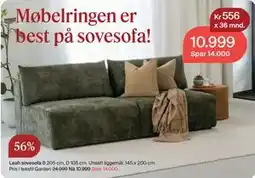Møbelringen Leah sovesofa tilbud