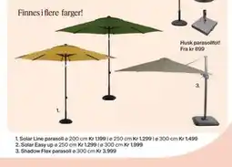 Møbelringen Shadow Flex parasoll tilbud