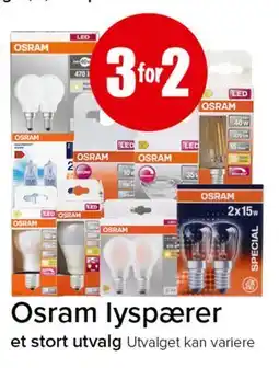 Spar Osram lyspærer tilbud