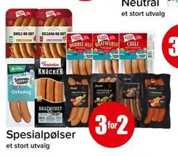 Spar Spesialpølser tilbud