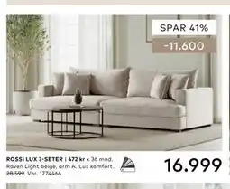 Skeidar ROSSI LUX 3-SETER tilbud