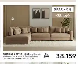 Skeidar ROSSI LUX 4-SETER tilbud