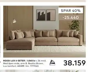 Skeidar ROSSI LUX 4-SETER tilbud