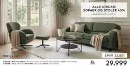 Skeidar ALLE STREAM SOFAER OG STOLER 40% tilbud