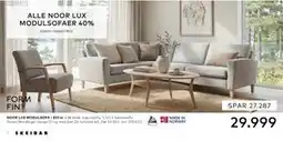 Skeidar ALLE NOOR LUX MODULSOFAER 40% tilbud