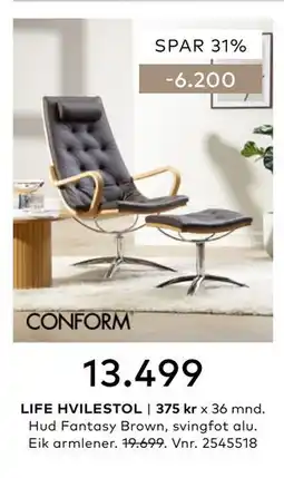 Skeidar LIFE HVILESTOL tilbud