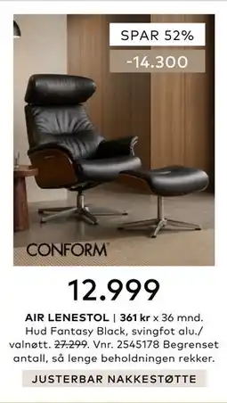 Skeidar AIR LENESTOL tilbud