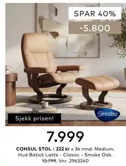 Skeidar CONSUL STOL tilbud