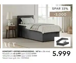 Skeidar KOMFORT 1 OPPBEVARINGSSENG tilbud