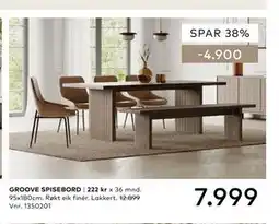 Skeidar GROOVE SPISEBORD tilbud