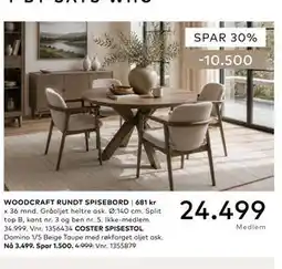 Skeidar WOODCRAFT RUNDT SPISEBORD tilbud