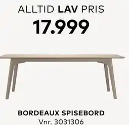 Skeidar BORDEAUX SPISEBORD tilbud