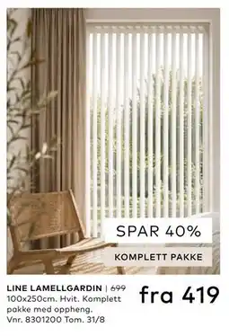 Skeidar LINE LAMELLGARDIN tilbud
