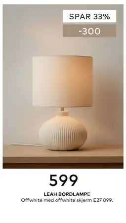 Skeidar LEAH BORDLAMPE tilbud