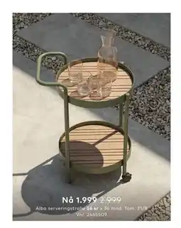 Skeidar Alba serveringstralle tilbud