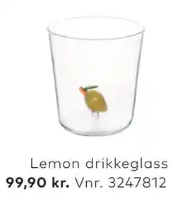 Skeidar Lemon drikkeglass tilbud
