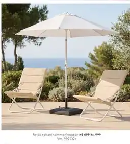 Skeidar Relax solstol sammenleggbar tilbud