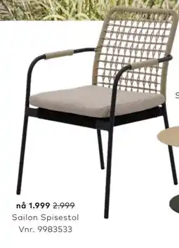 Skeidar Sailon Spisestol tilbud
