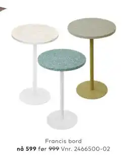 Skeidar Francis bord tilbud