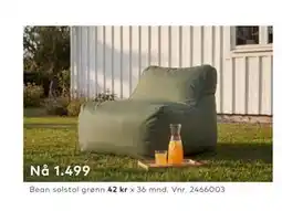 Skeidar Bean solstol grønn tilbud